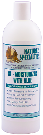 Natures Specialties Re-moisturizer with Aloe conditioner for dogs. Natures Specialties Re-moisturizer with Aloe